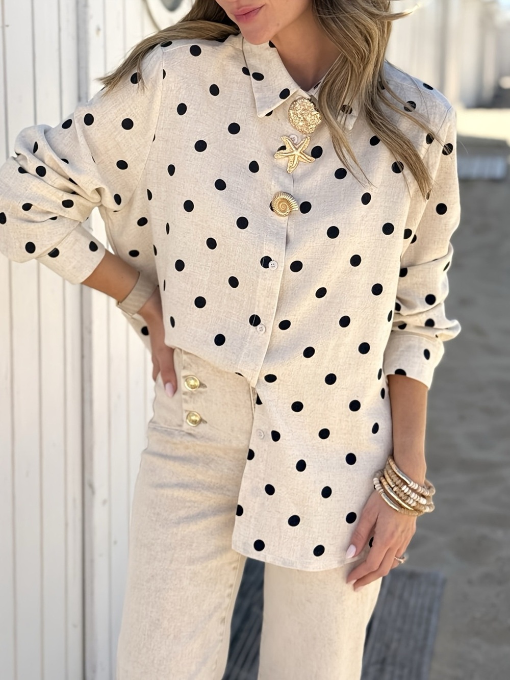 Polka Dot Button Up Shirt
